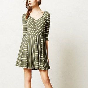 Anthropologie Puella Mixed Meter Stripe Dress NWOT size XS Extra Small